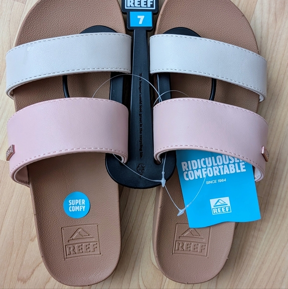 Reef Hali Slide Pink Duo Cushion Comfort Women's Size 7 - Picture 2 of 6